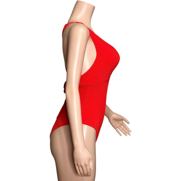 SHOW ME YOUR MUMU Cape May Scrunch One Piece Swim, Hot Tamale Red, Medium - Picture 9 of 10